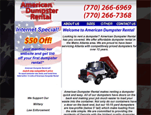 Tablet Screenshot of americandumpsterrental.net